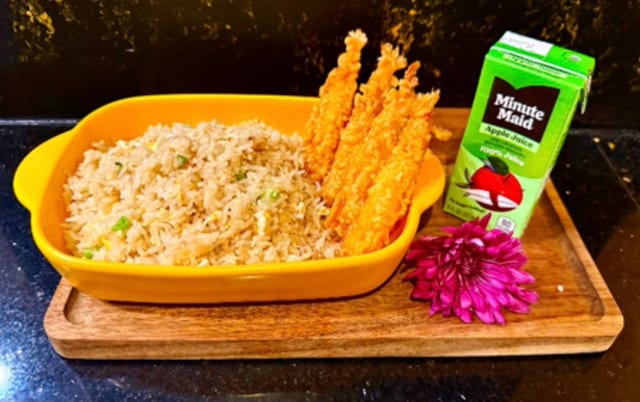 K-2 Fried Rice With Shrimp Tempura.