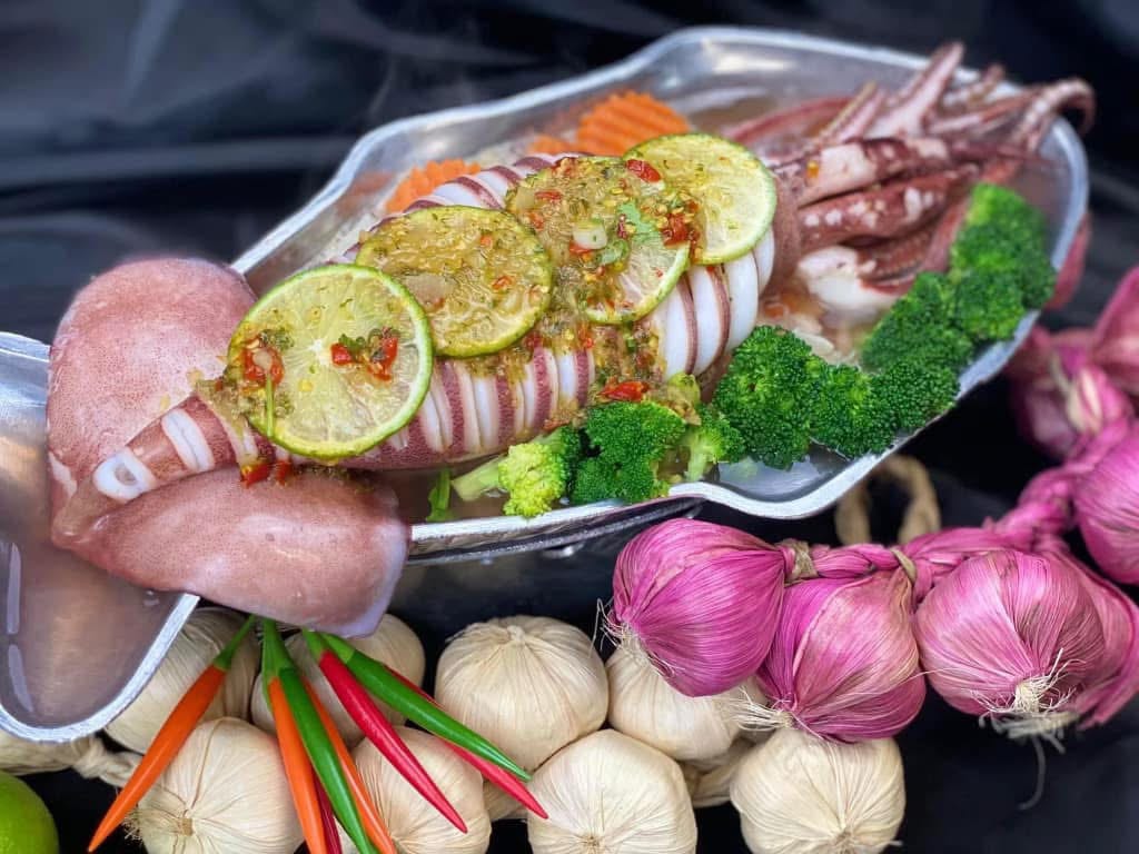 Steam Whole Squid.