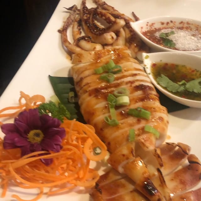 Grilled Whole Squid.