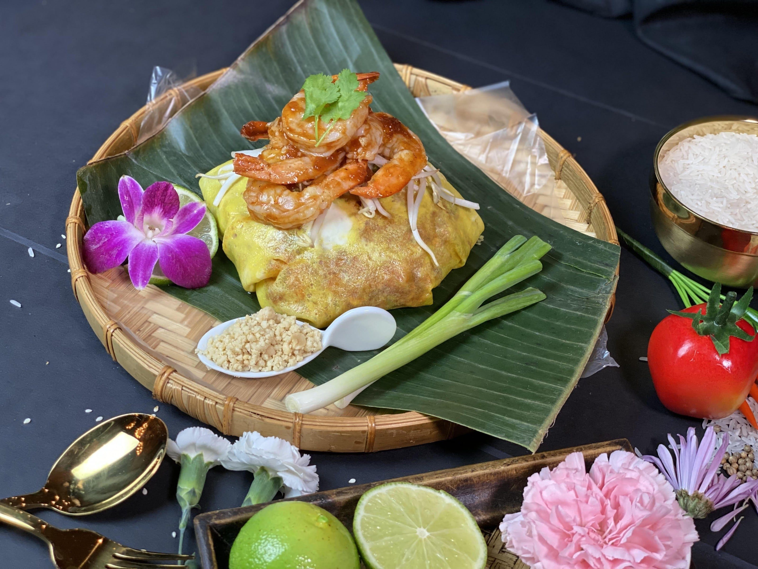 Pad Thai Wrapped Eggs.
