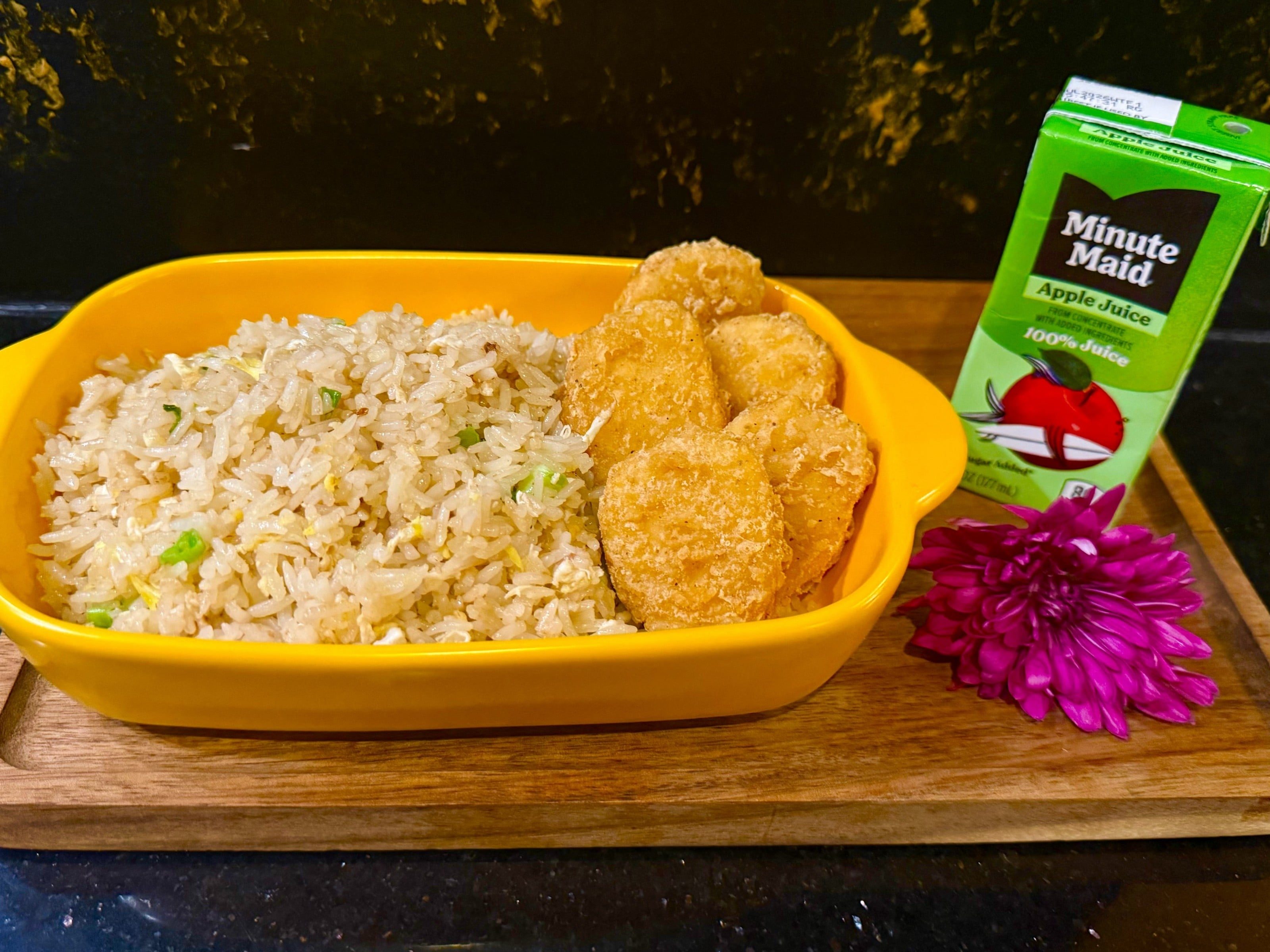 K-1 Fried Rice With Chicken Nugget.