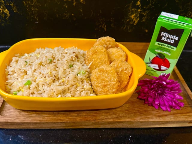 K-1 Fried Rice With Chicken Nugget.