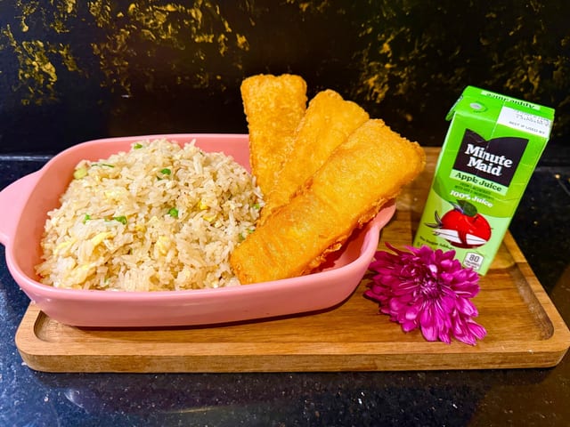 K-2 Fried Rice With Fried Fish.